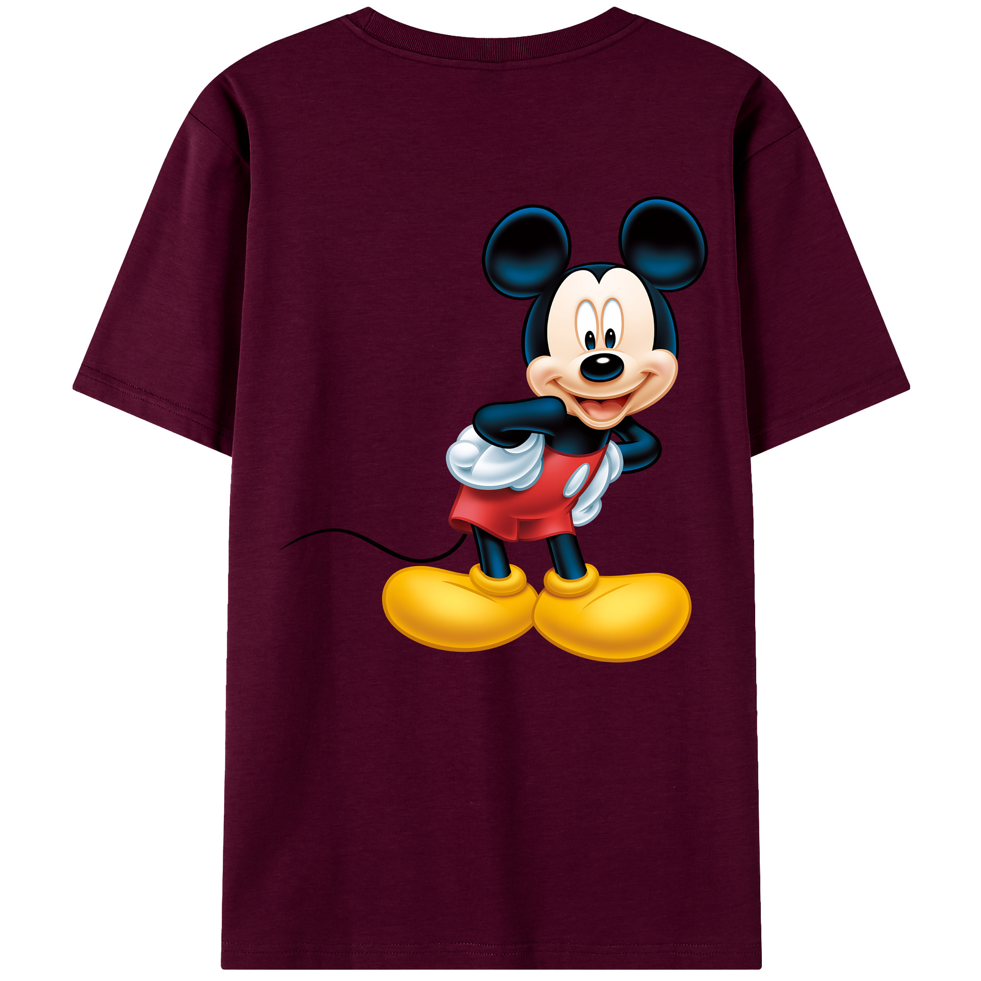 ミッキーマウス Mickey Mouse レディース半袖Tシャツ(バックプリント)